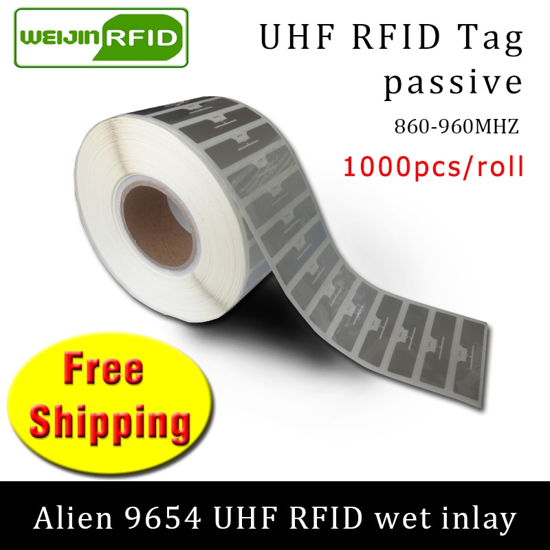UHF RFID ± ƼĿ ܰ 9654 EPC6C   915mhz868mhz860-960MHZ Higgs3 1000pcs     RFID 
